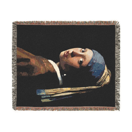 Abstract Geometric Art Woven Blanket | Modern Kandinsky-Inspired Throw