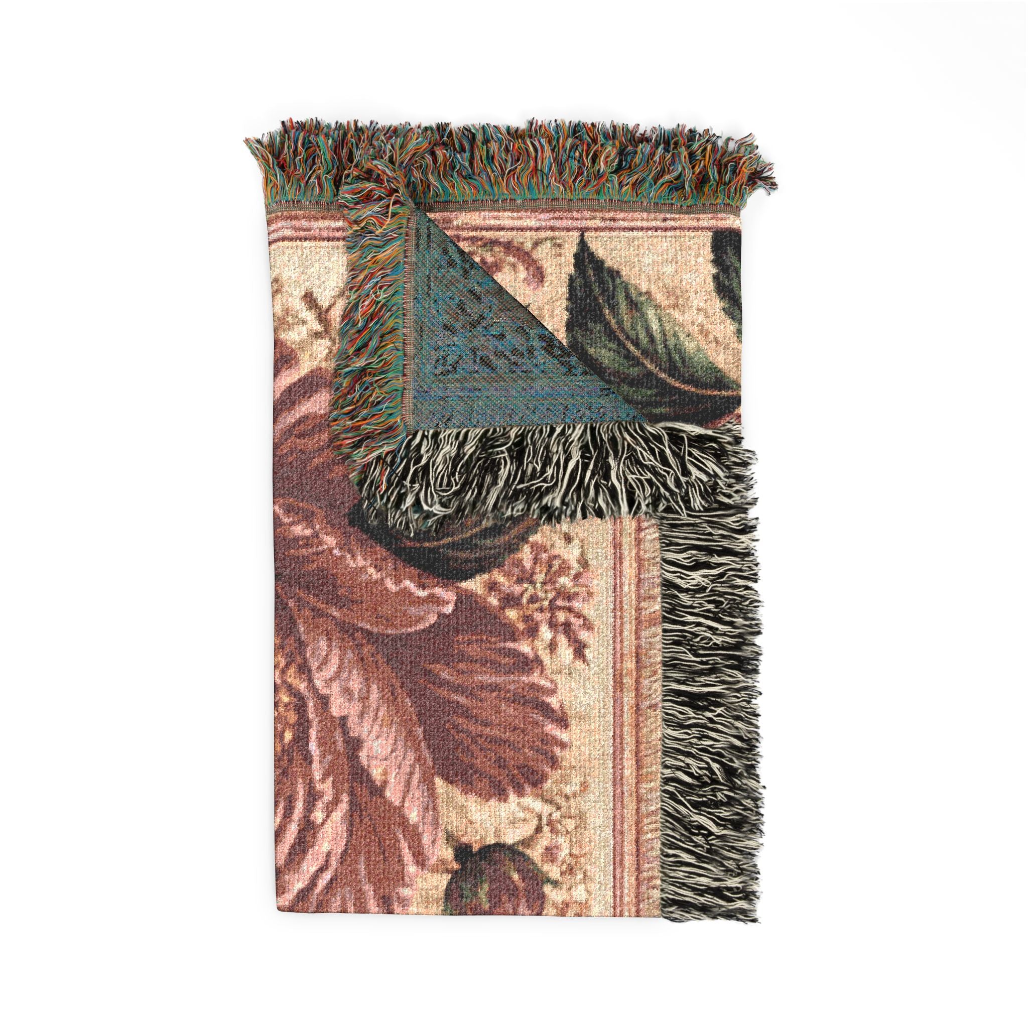 Woven Blanket - Vintage Floral Jacquard Throw (Decorative Sofa & Bed Accent)