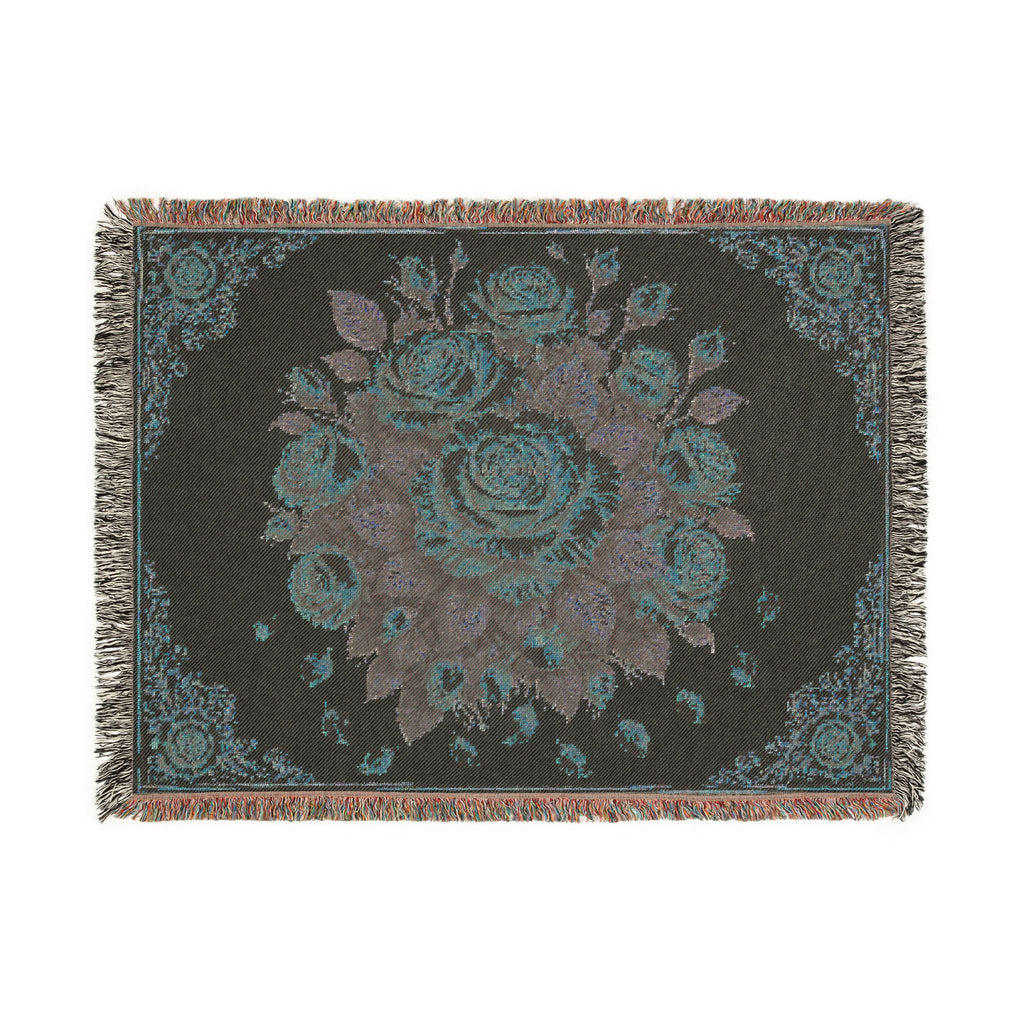 Vintage Rose Woven Blanket