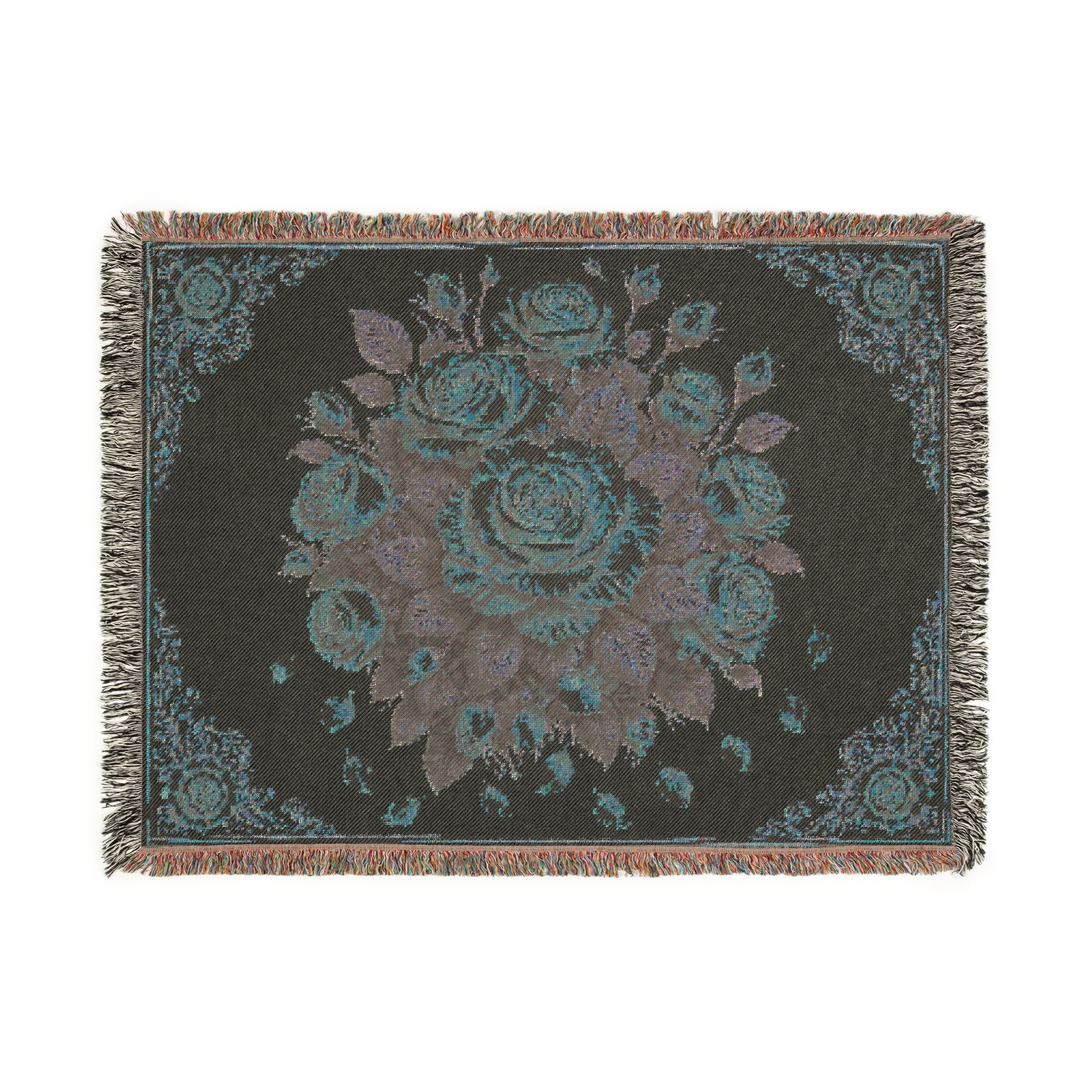 Vintage Rose Woven Blanket