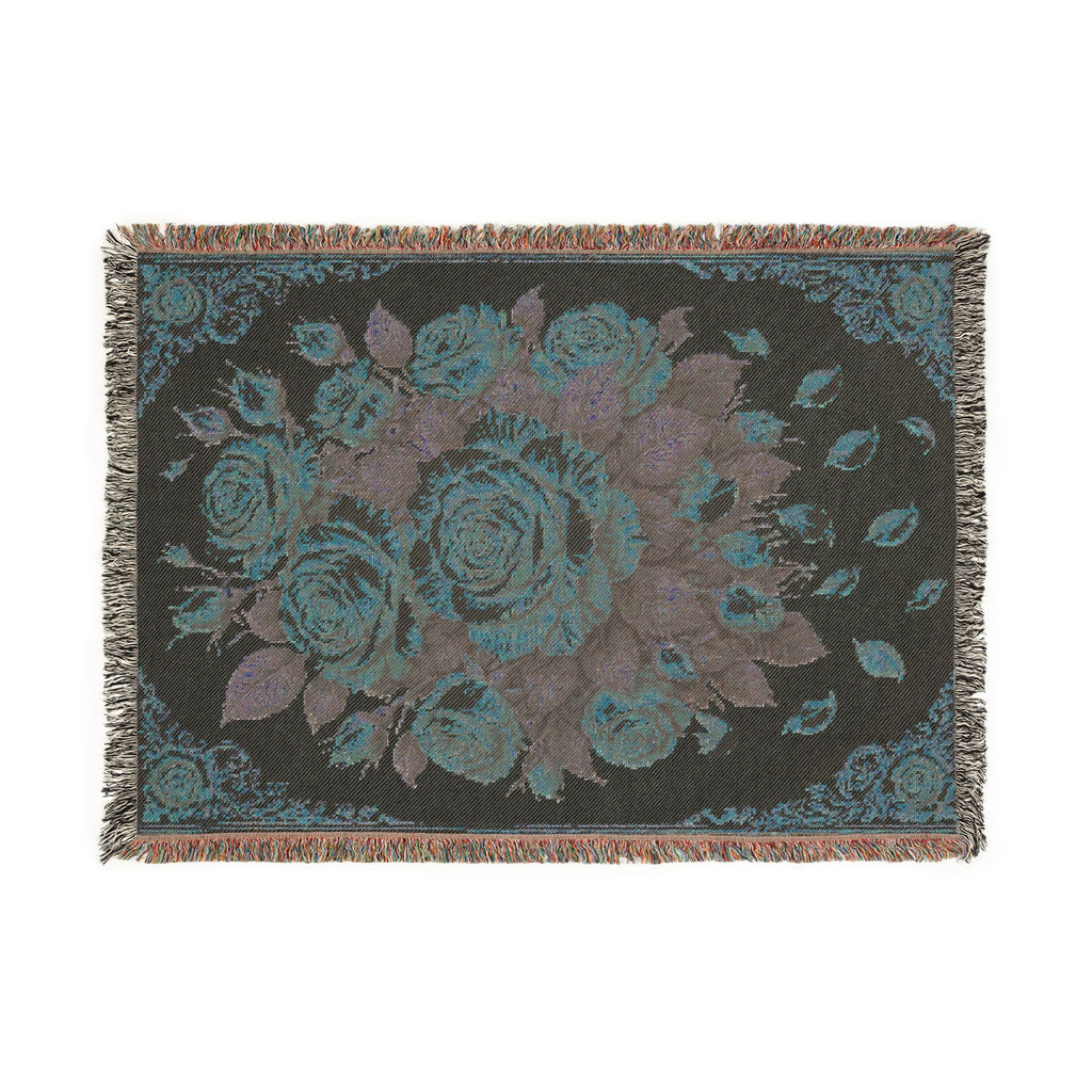 Vintage Rose Woven Blanket