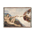 Creation of Adam Woven Blanket | Renaissance Art Tapestry Throw