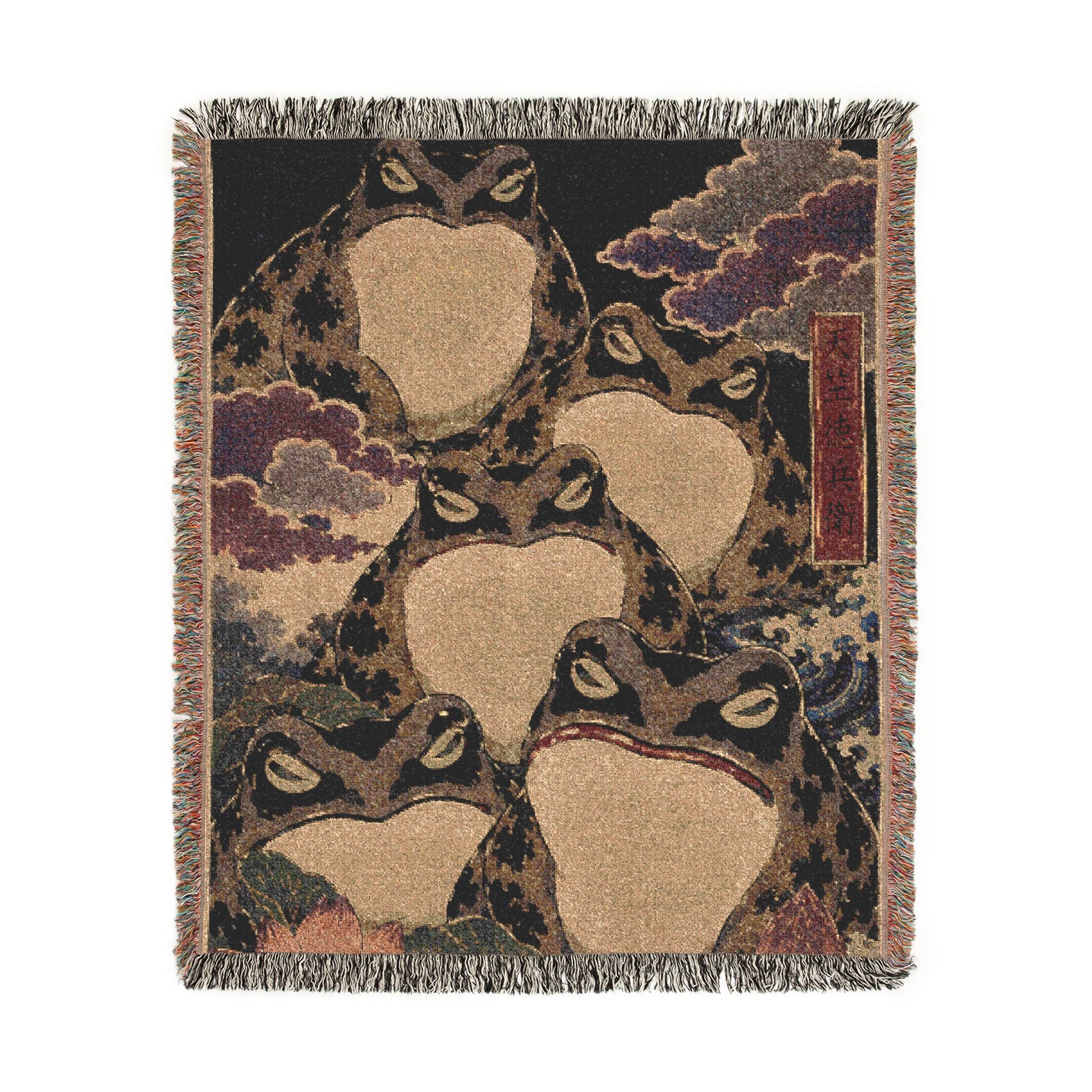 Abstract Floral Paisley Woven Blanket | Vintage Boho Tapestry Throw