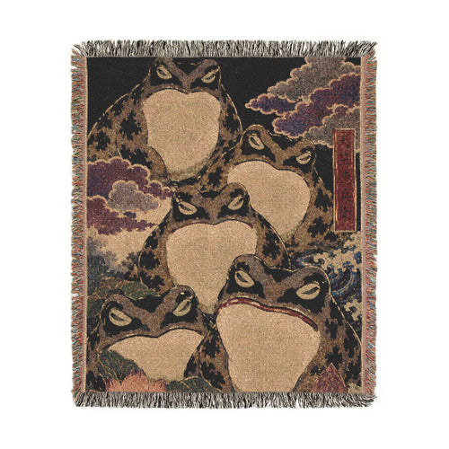 Abstract Floral Paisley Woven Blanket | Vintage Boho Tapestry Throw