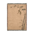Monkey Branch Woven Blanket | Tropical Primate Tapestry Throw