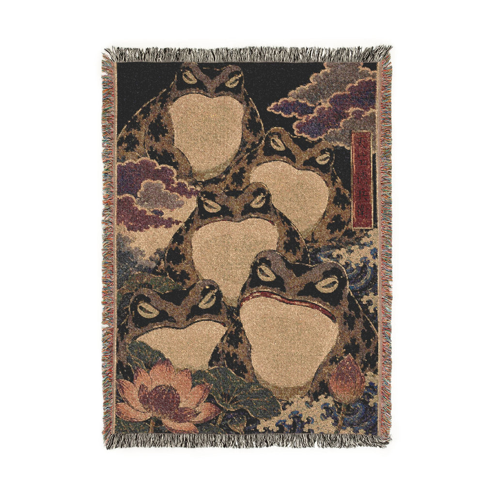 Abstract Floral Paisley Woven Blanket | Vintage Boho Tapestry Throw