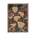 Abstract Floral Paisley Woven Blanket | Vintage Boho Tapestry Throw