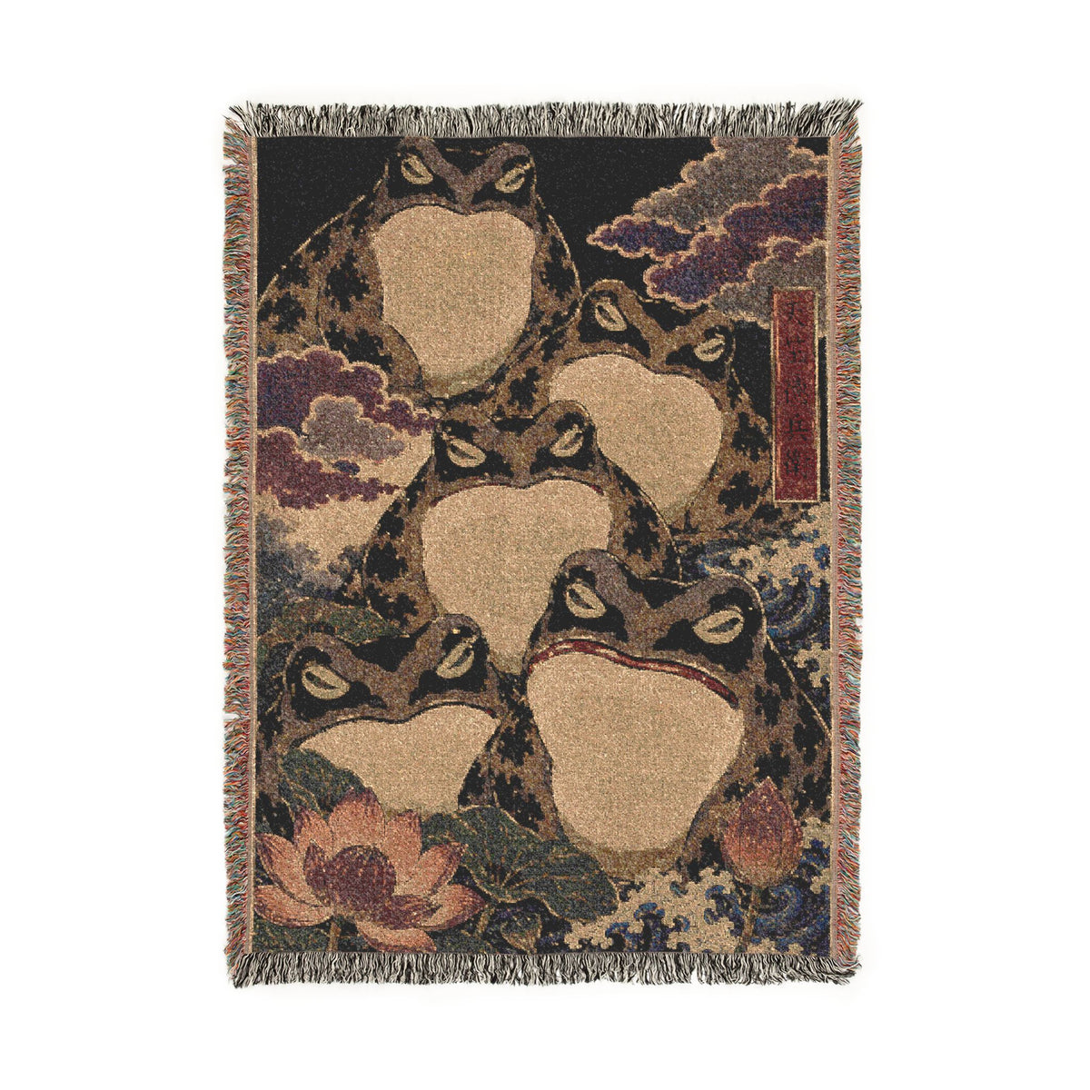 Abstract Floral Paisley Woven Blanket | Vintage Boho Tapestry Throw