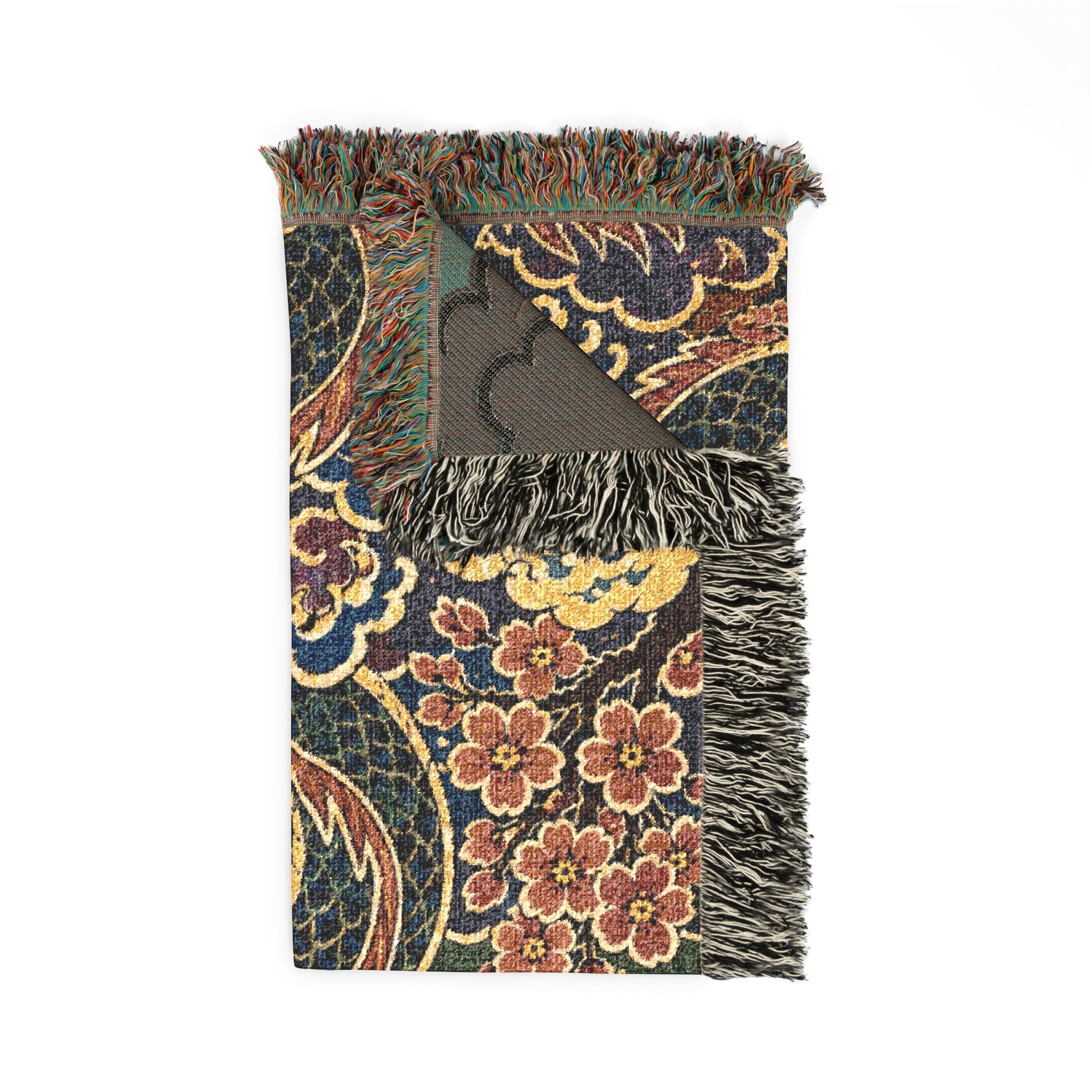 Dragon Tapestry Woven Blanket | Mythical Serpent Pattern Throw