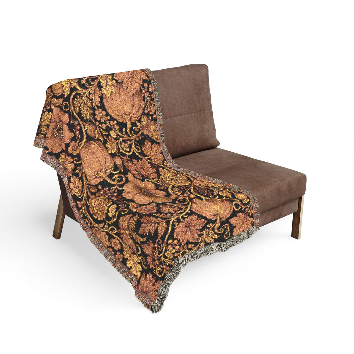Vintage Floral Pattern Woven Blanket | Boho Floral Throw