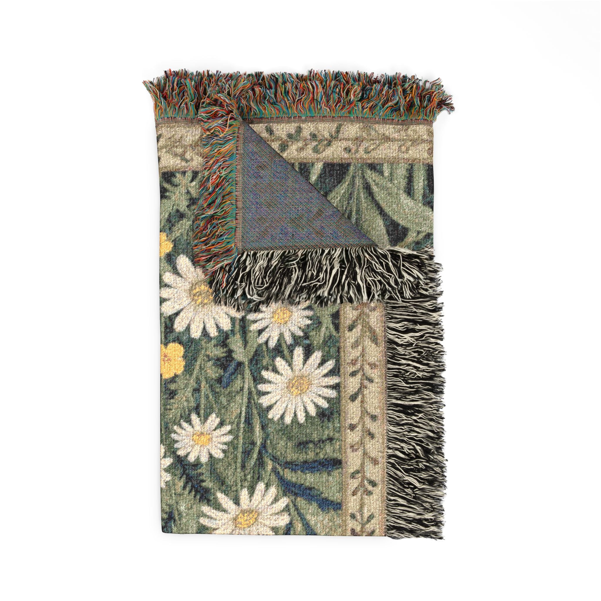 Woven Blanket — Vintage Floral Tapestry Throw