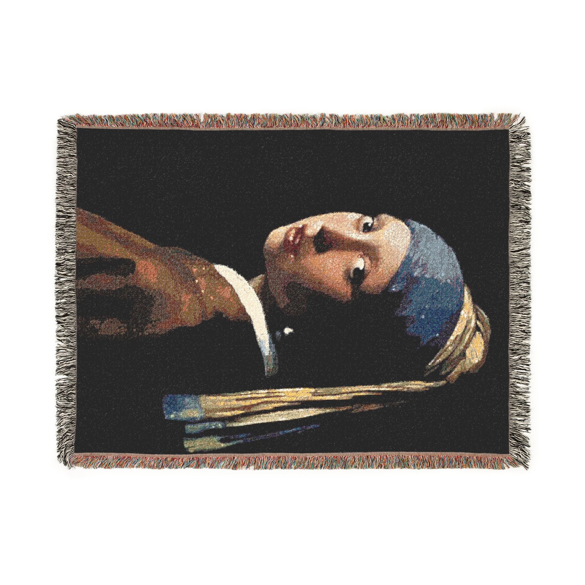 Abstract Geometric Art Woven Blanket | Modern Kandinsky-Inspired Throw