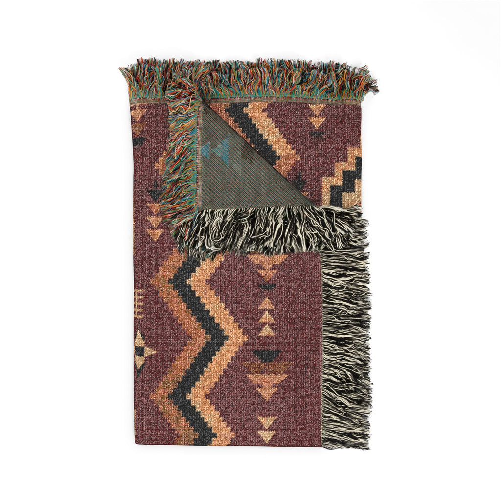 Southwestern Aztec Pattern Woven Blanket | Geometric Throw
