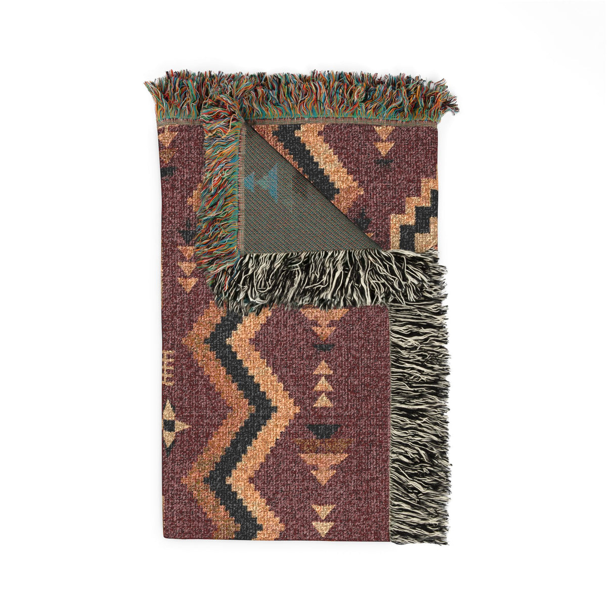 Southwestern Aztec Pattern Woven Blanket | Geometric Throw