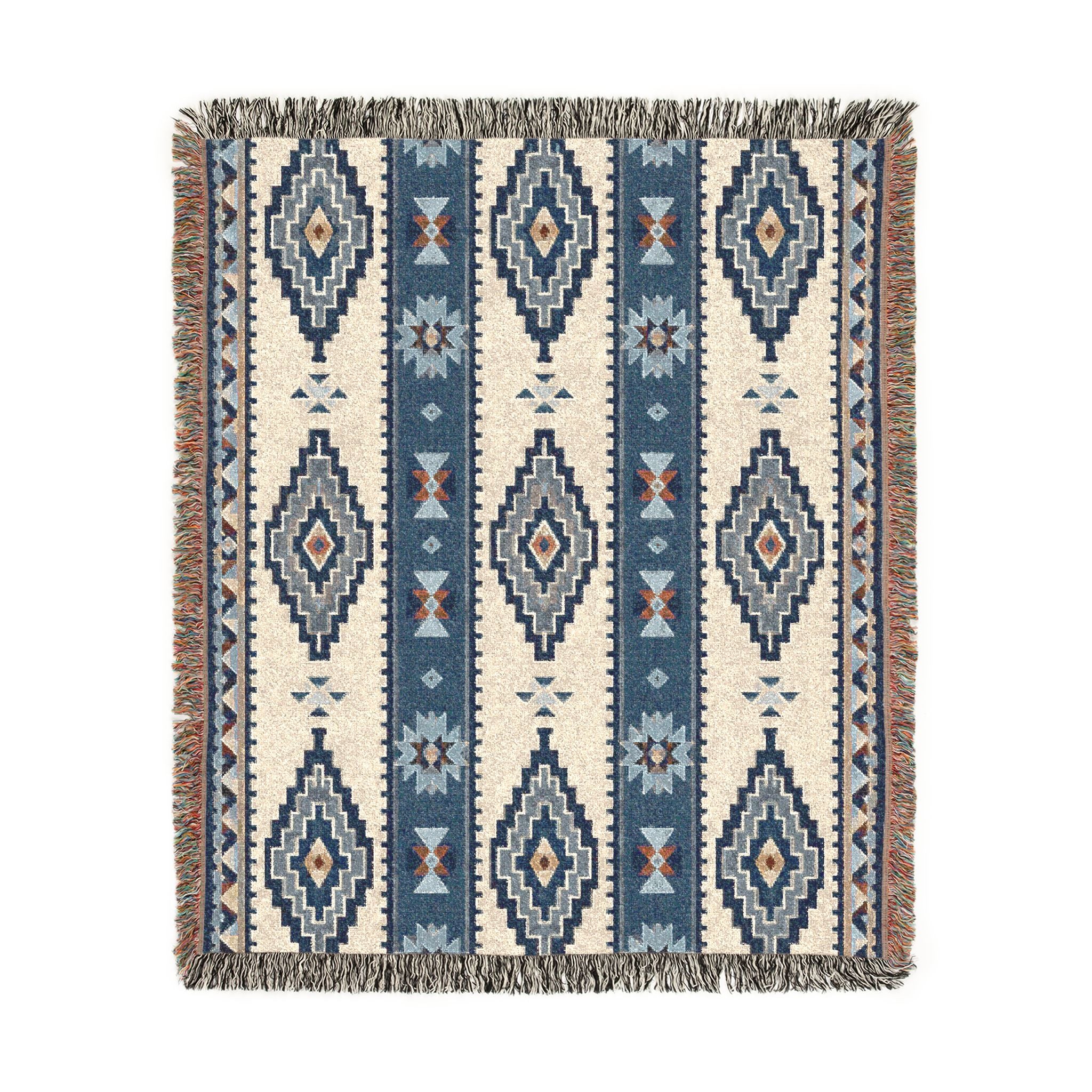 Southwestern Diamond Pattern Woven Blanket | Aztec Throw