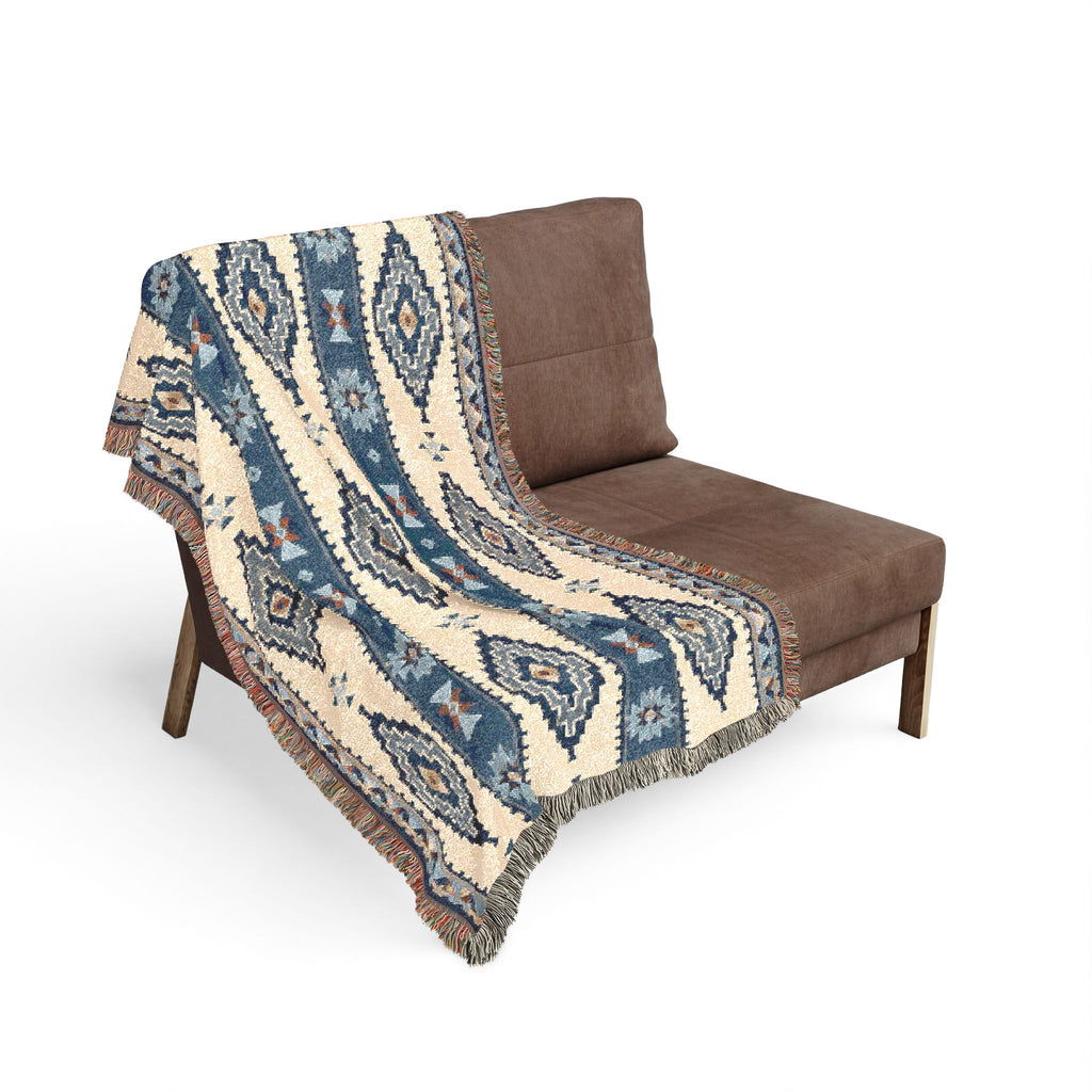 Southwestern Diamond Pattern Woven Blanket | Aztec Throw