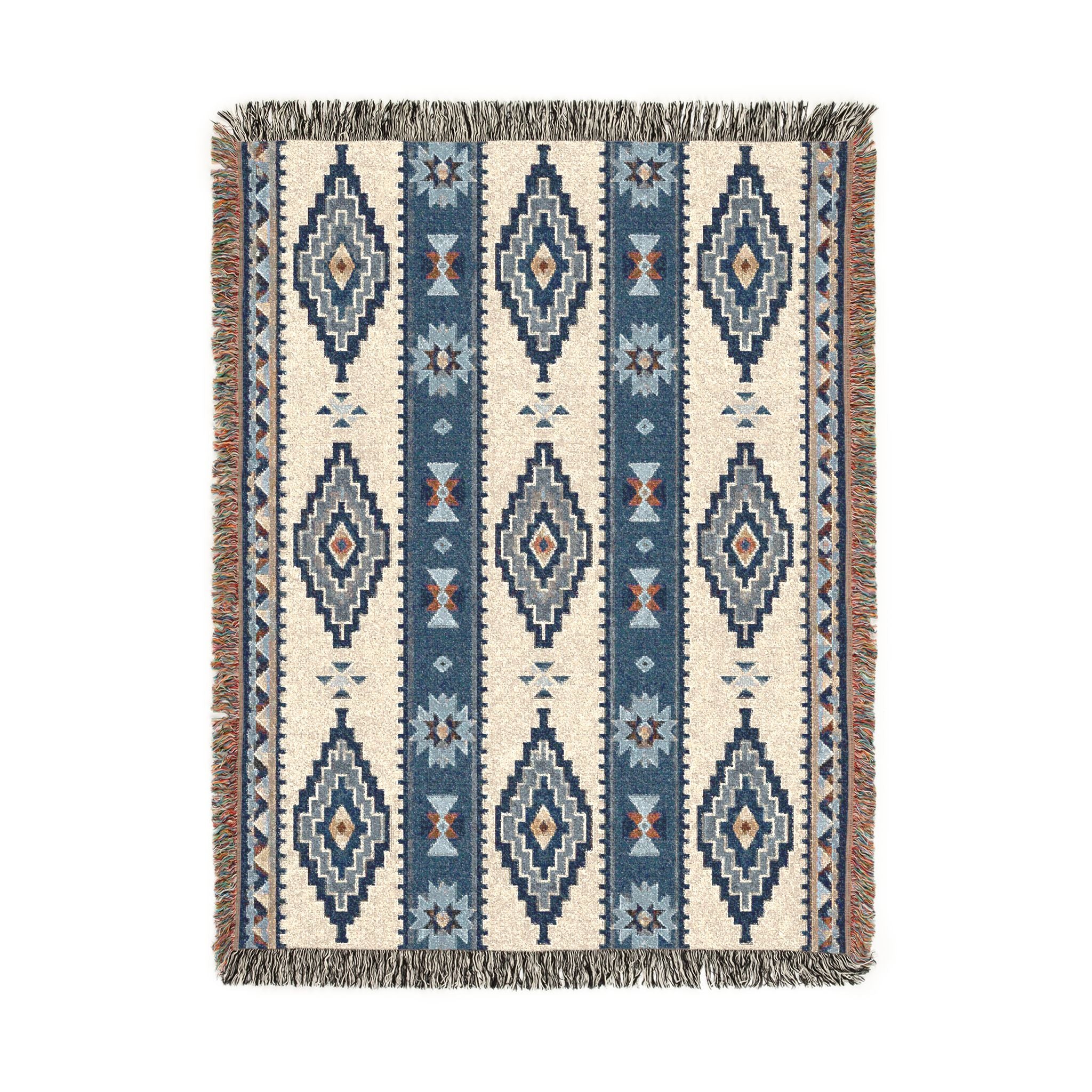 Southwestern Diamond Pattern Woven Blanket | Aztec Throw