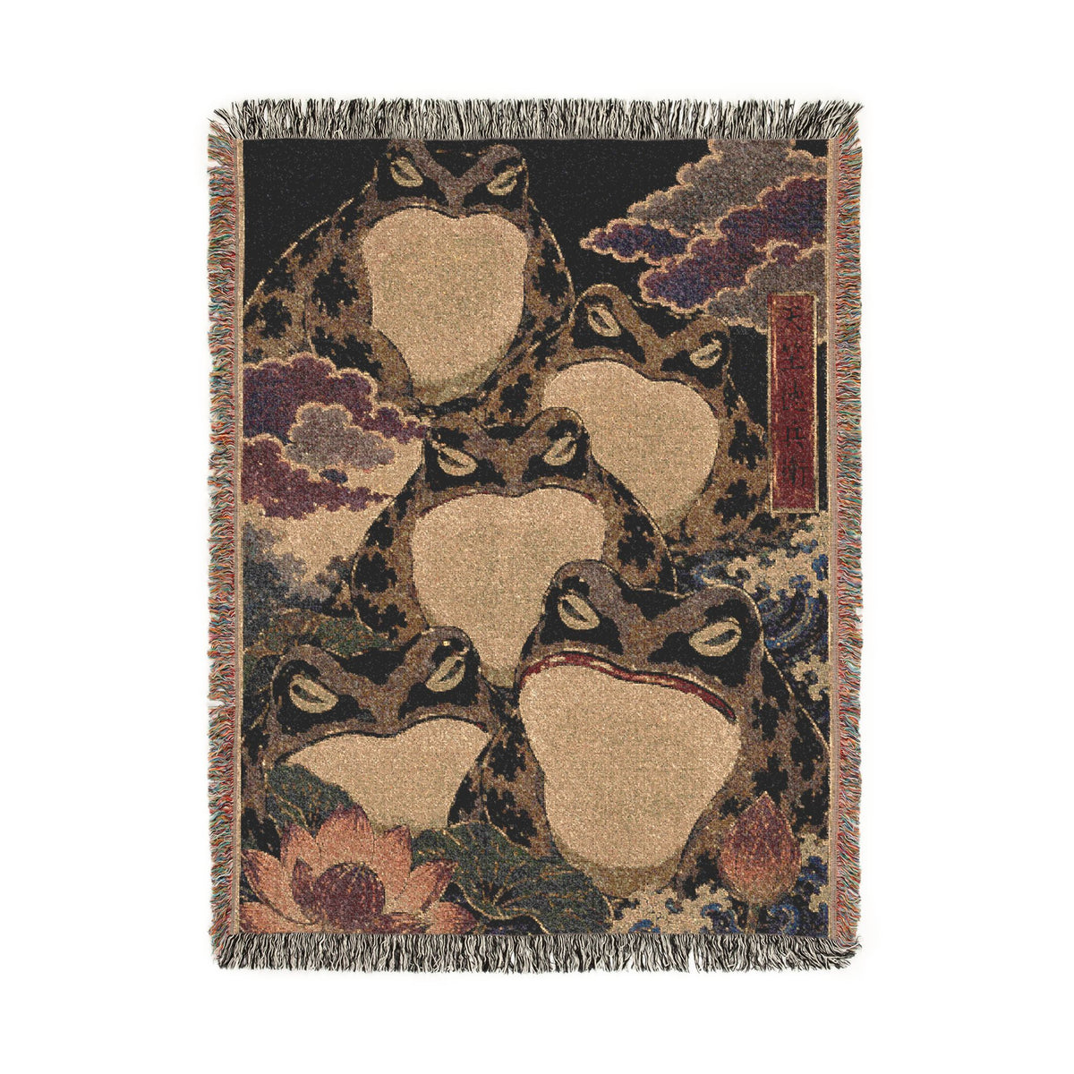Abstract Floral Paisley Woven Blanket | Vintage Boho Tapestry Throw