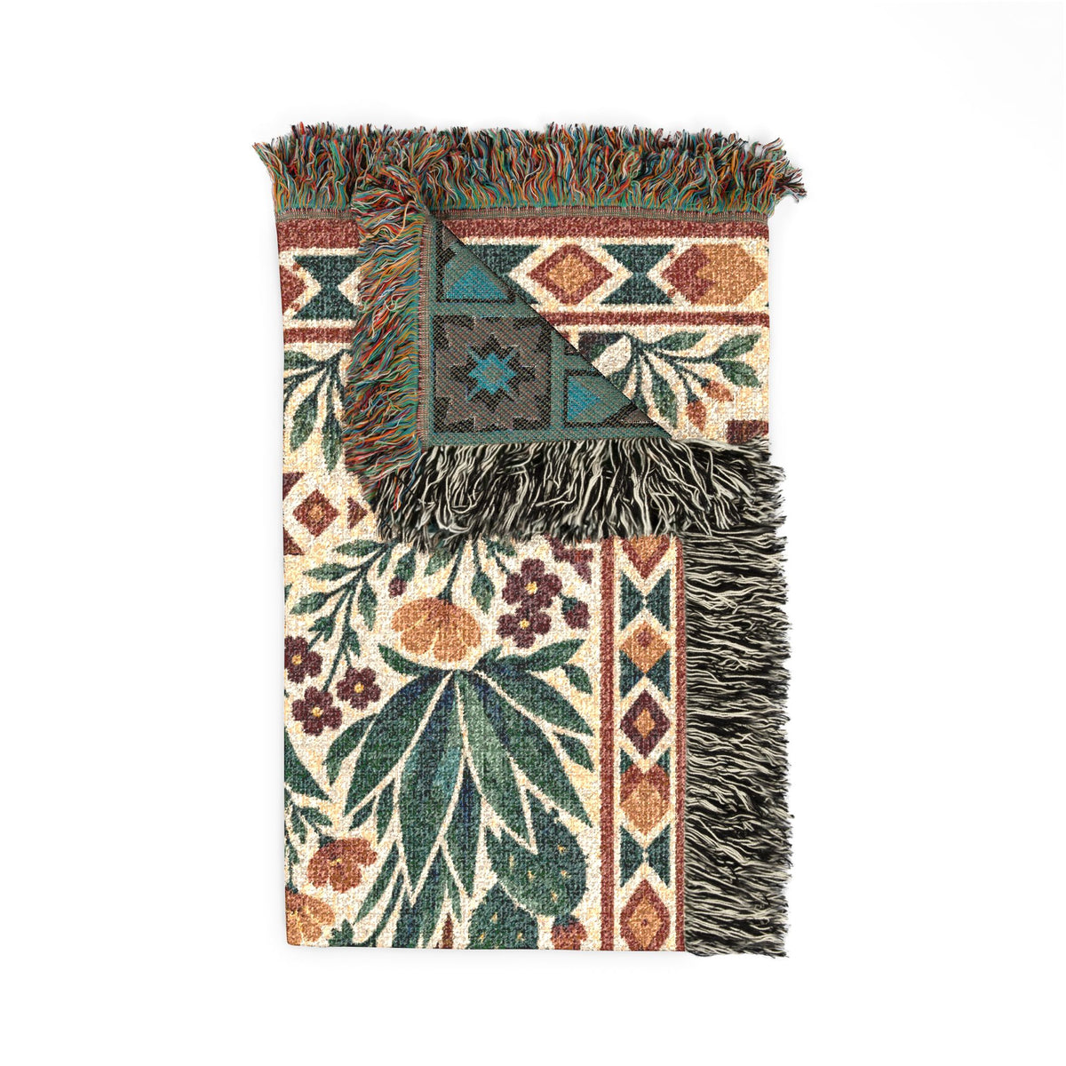 Desert Cactus Sun Woven Blanket | Southwestern Throw