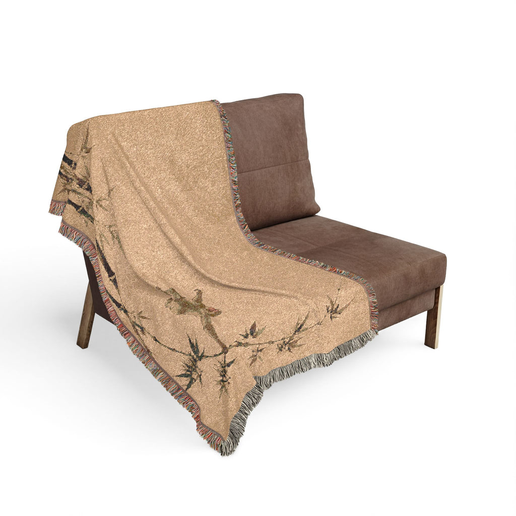 Monkey Branch Woven Blanket | Tropical Primate Tapestry Throw