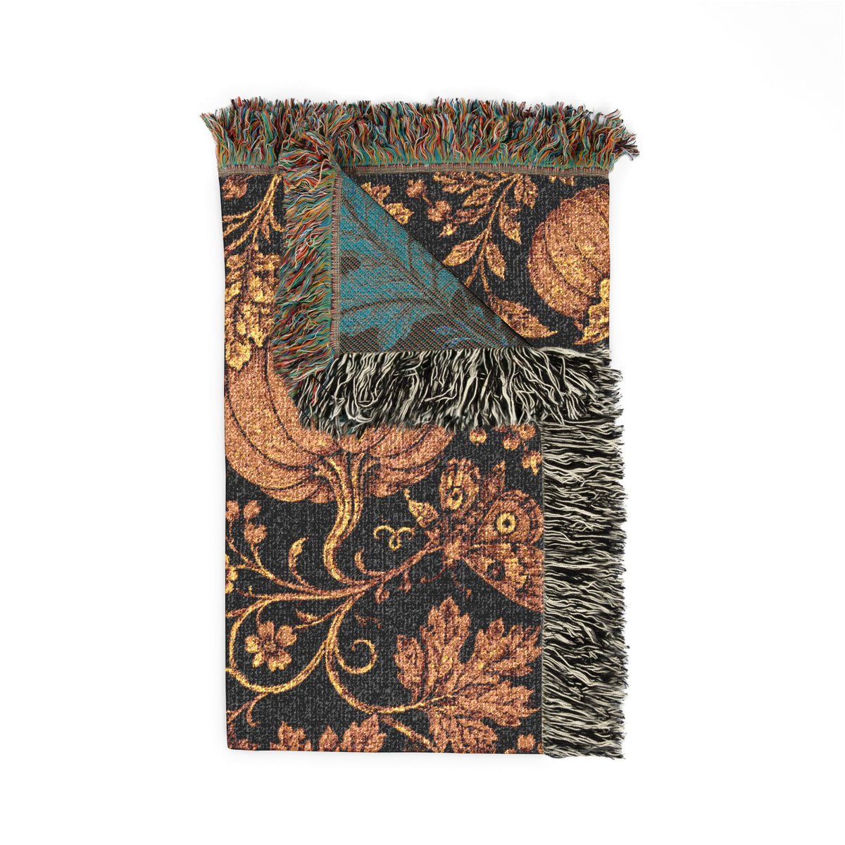 Vintage Floral Pattern Woven Blanket | Boho Floral Throw