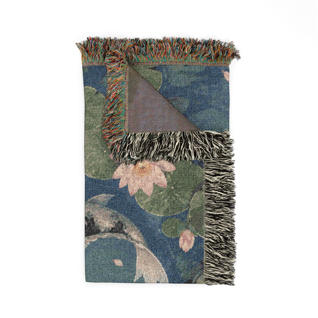 Koi Pond Woven Throw Blanket