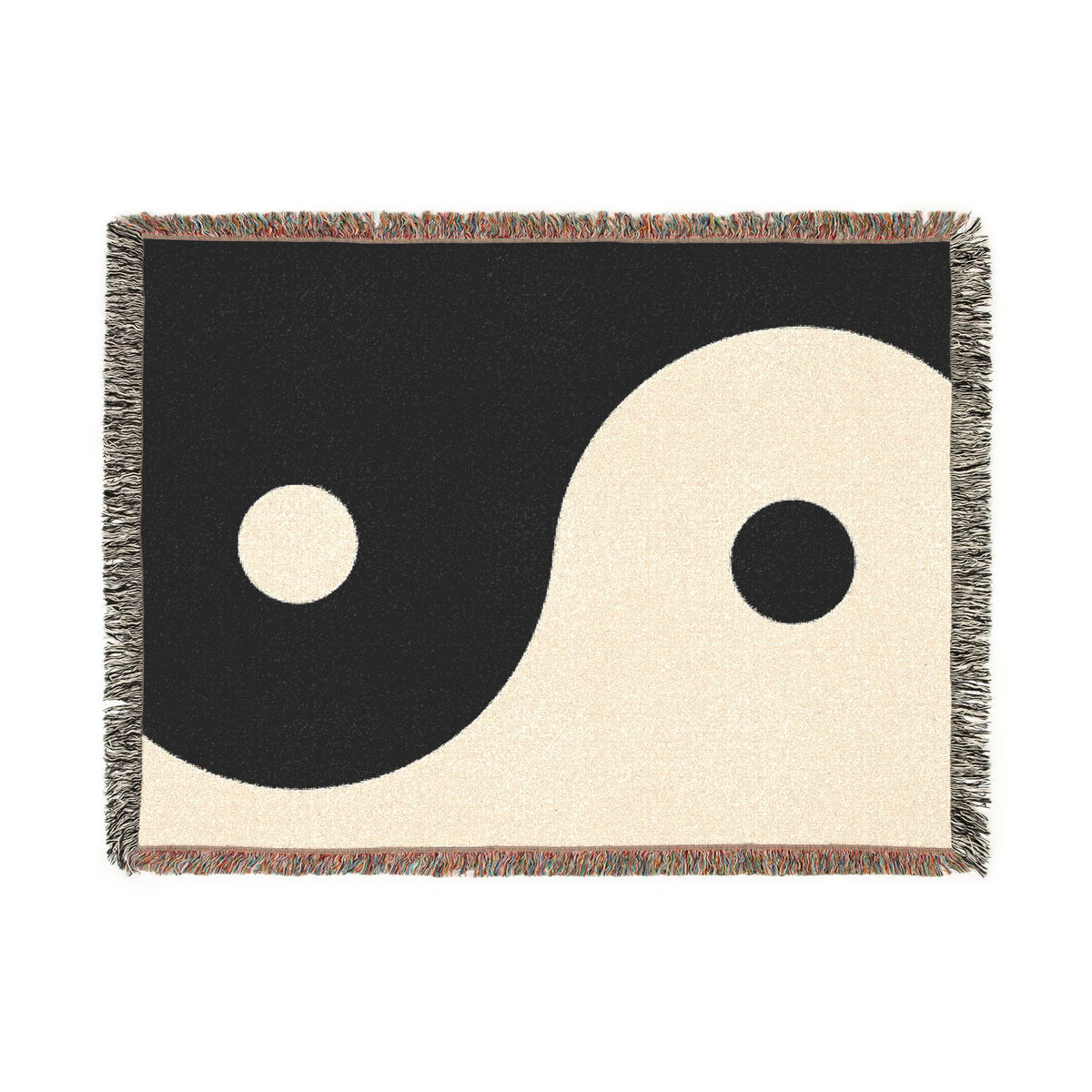 Yin Yang Symbol Woven Blanket | Yin Yang Throw Blanket, Meditation Decor