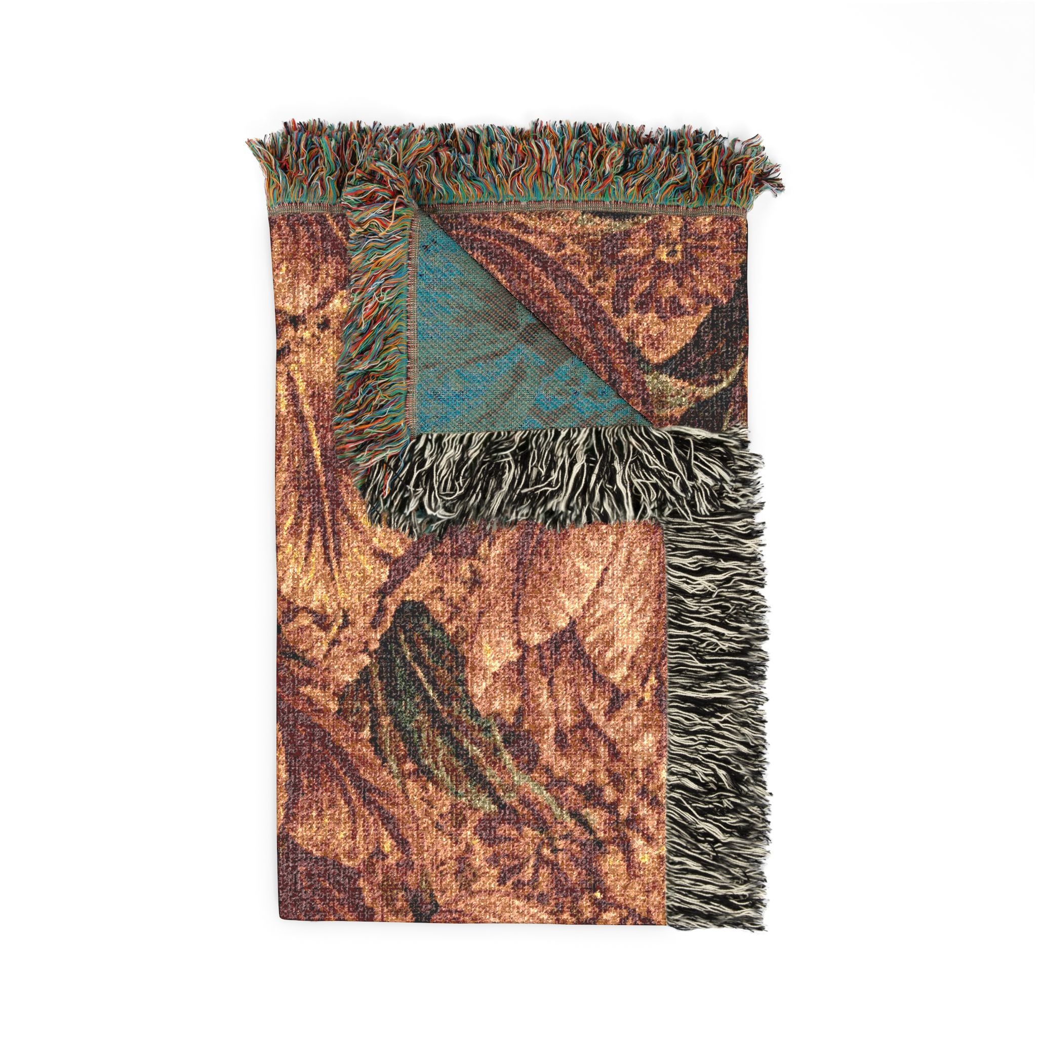 Vintage Floral Tapestry Woven Blanket | Rose Pattern, Decorative Throw