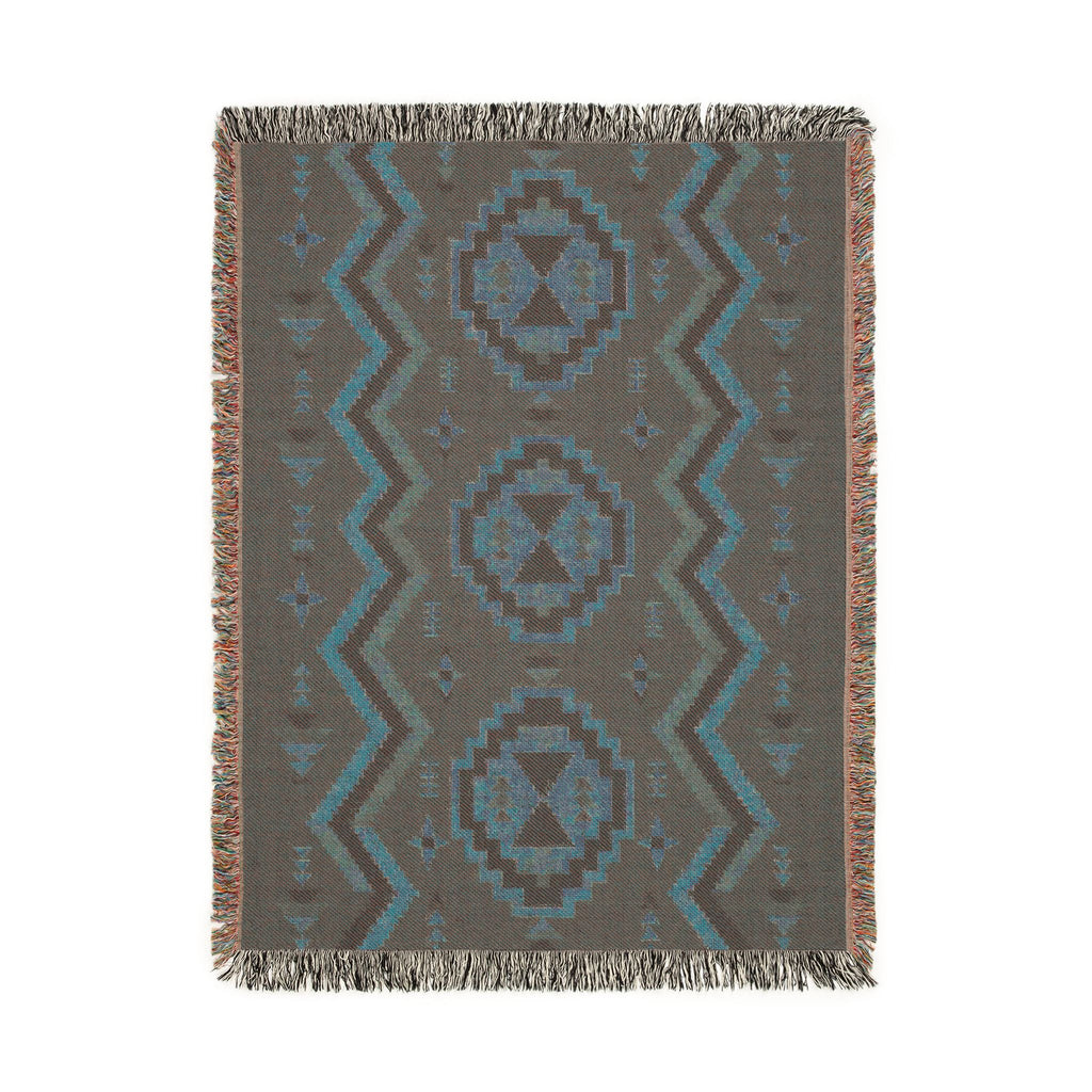Southwestern Aztec Pattern Woven Blanket | Geometric Throw