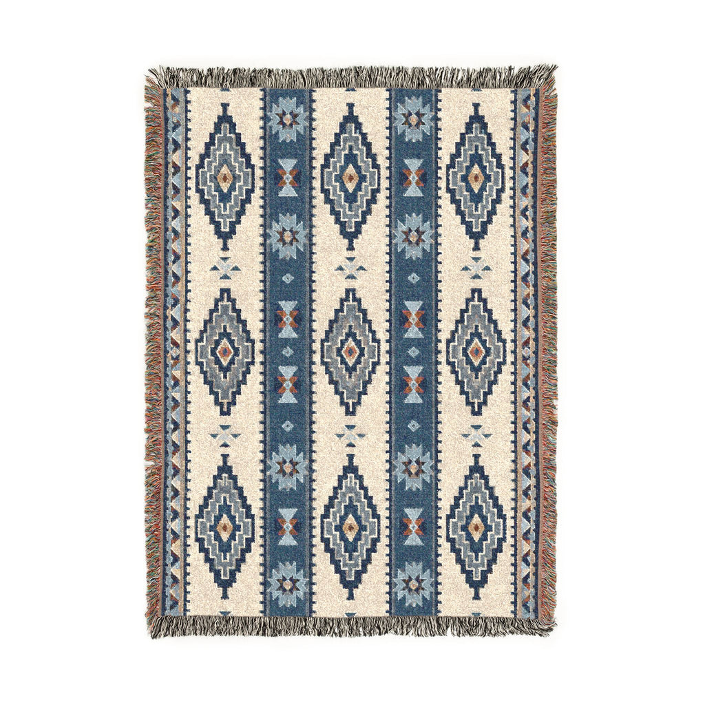 Southwestern Diamond Pattern Woven Blanket | Aztec Throw