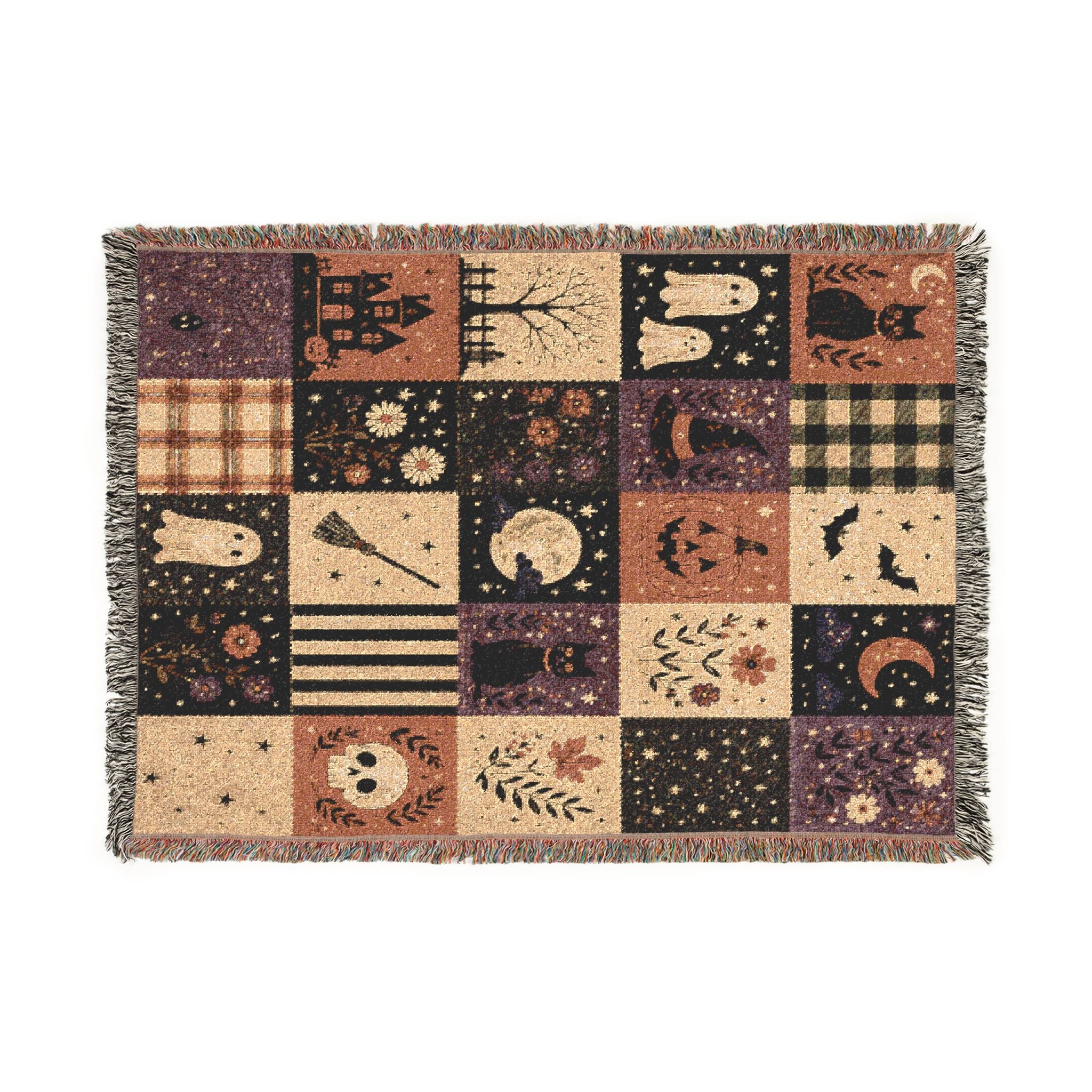 Vintage Patchwork Woven Blanket