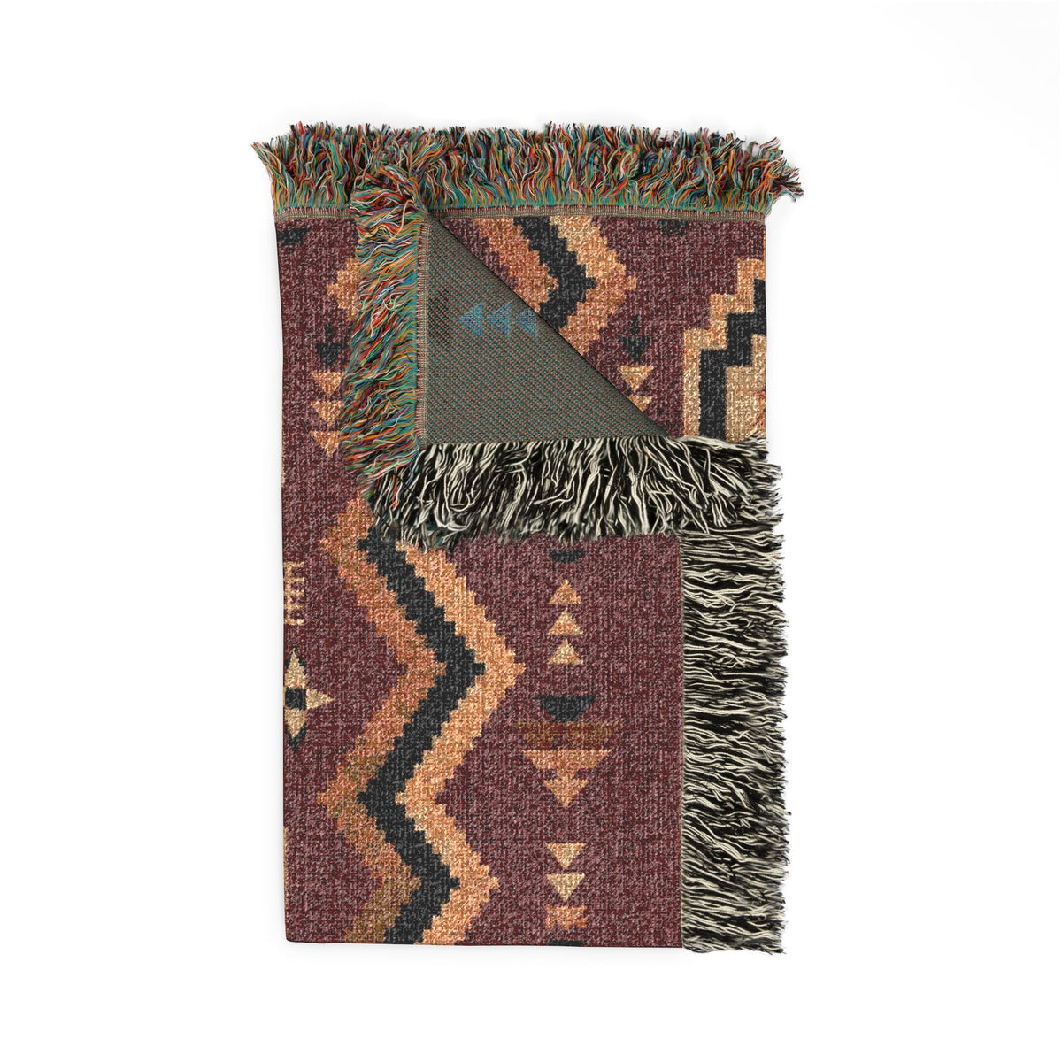 Southwestern Aztec Pattern Woven Blanket | Geometric Throw