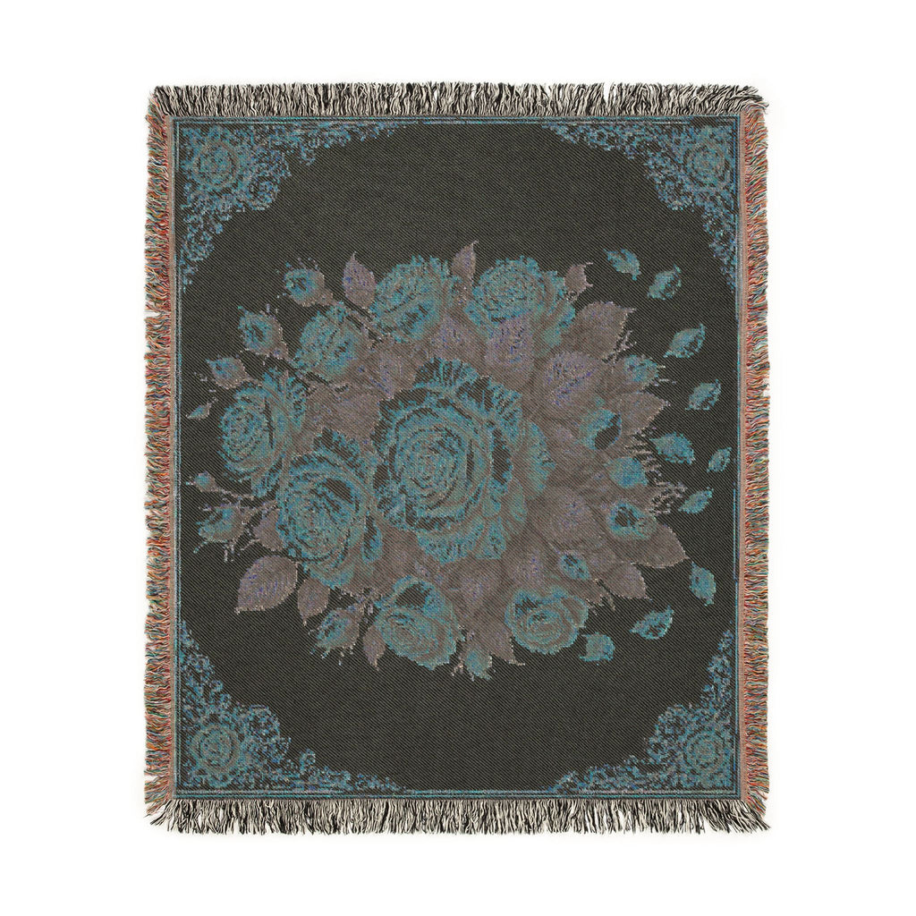 Vintage Rose Woven Blanket