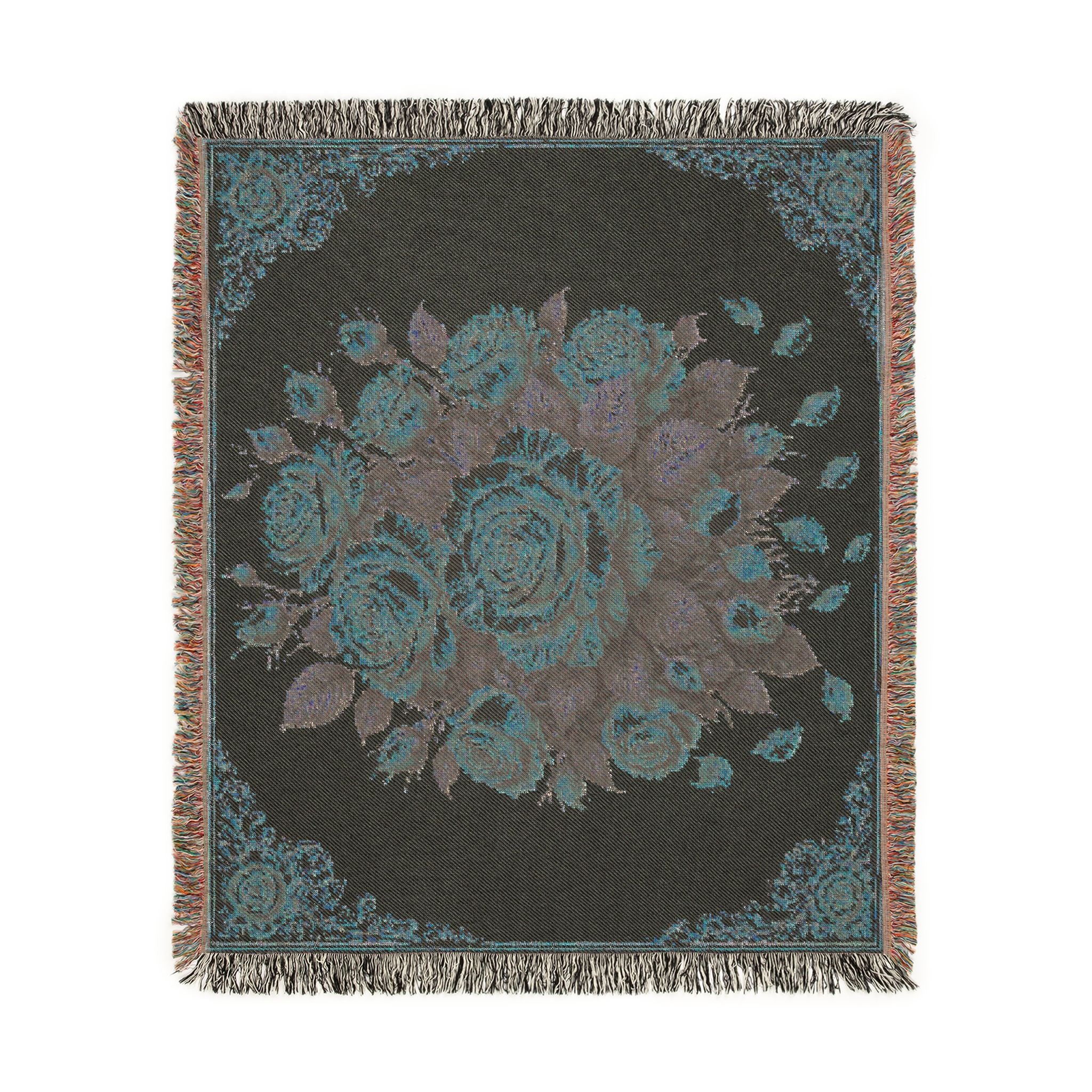 Vintage Rose Woven Blanket