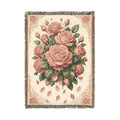 Vintage Rose Woven Blanket