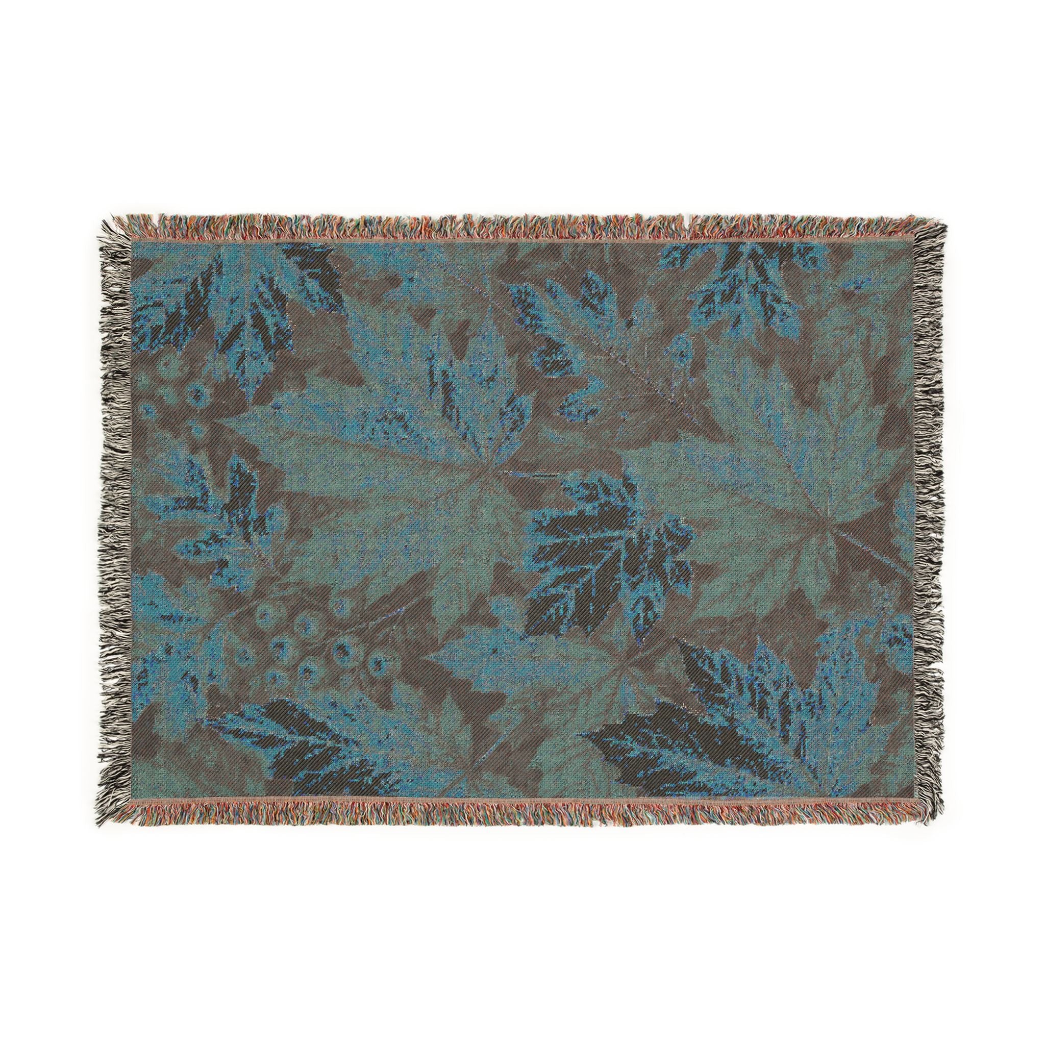Woven Blanket — Autumn Leaves Throw Blanket (Fall Foliage Tapestry)