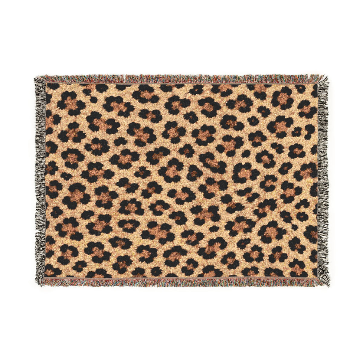 Leopard Print Woven Blanket | Animal Print Throw