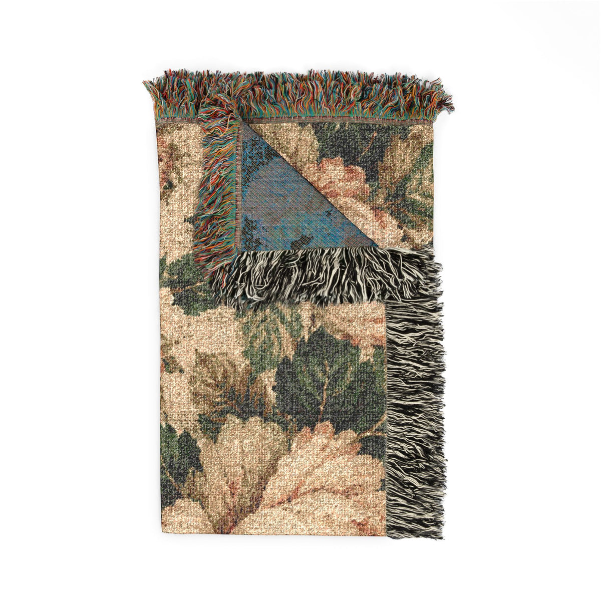 Vintage Rose Floral Woven Blanket | Tapestry Throw, Cottagecore Home Decor