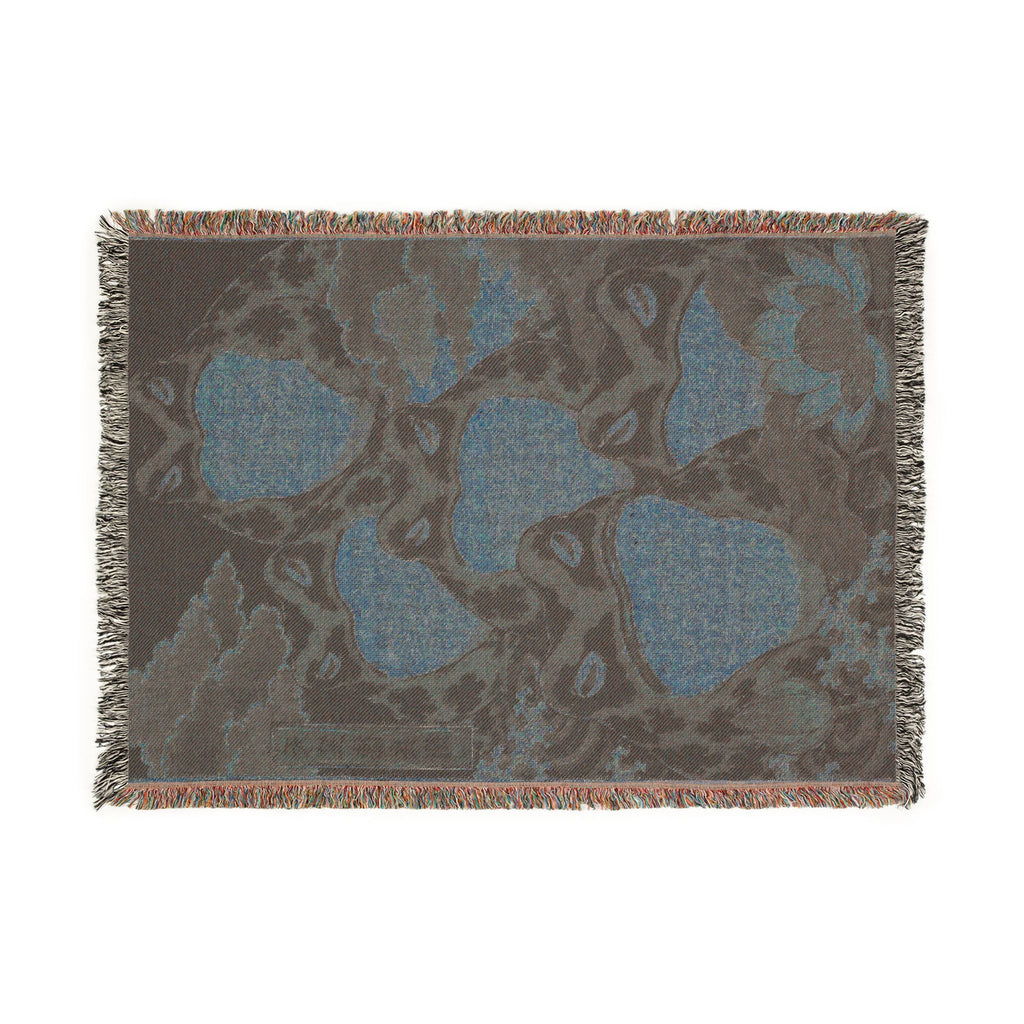 Abstract Floral Paisley Woven Blanket | Vintage Boho Tapestry Throw