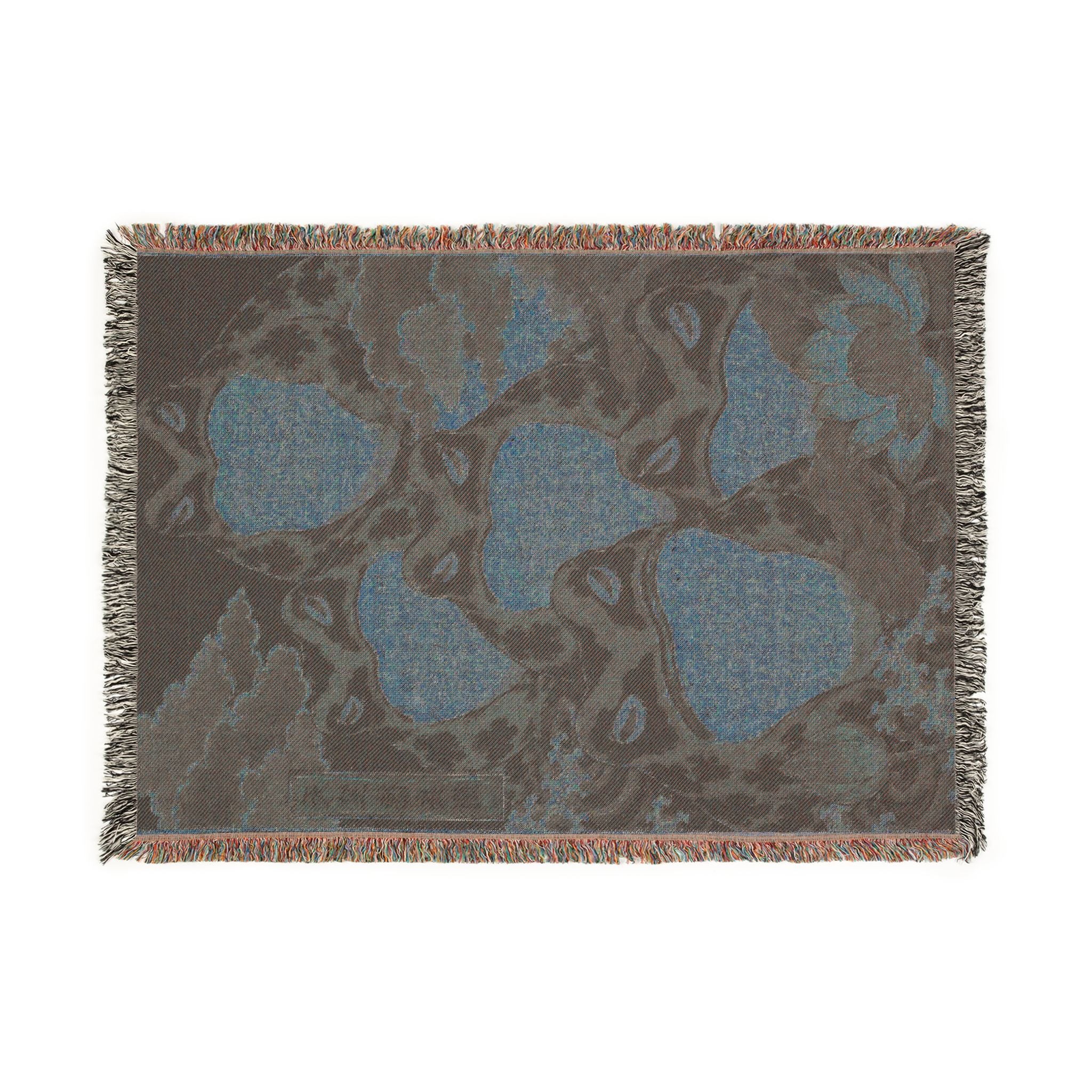 Abstract Floral Paisley Woven Blanket | Vintage Boho Tapestry Throw