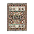 Southwestern Geometric Woven Blanket | Aztec Pattern Throw, Rustic Home Decor