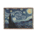Starry Night, Woven Blanket | Van Gogh Inspired Landscape Throw