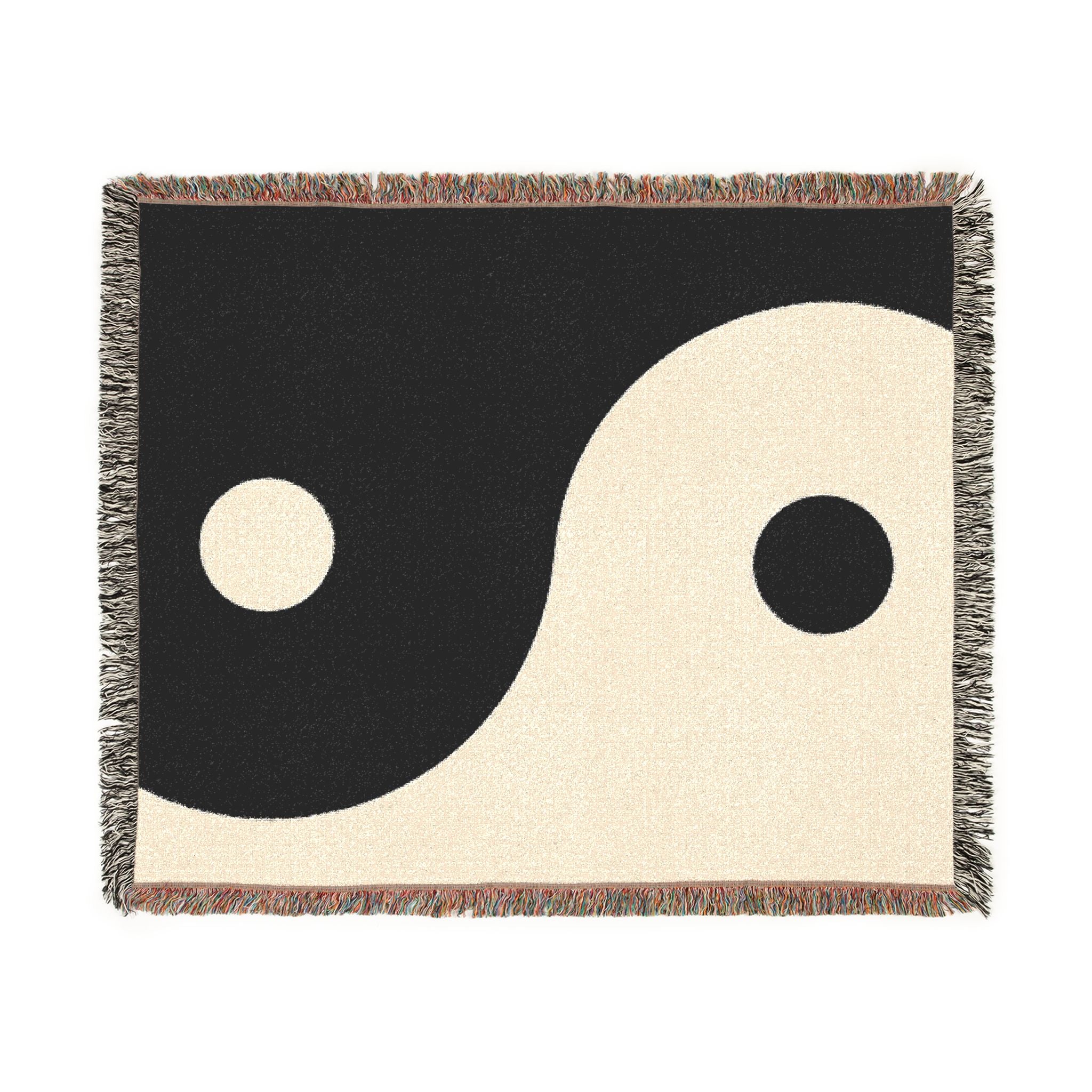 Yin Yang Symbol Woven Blanket | Yin Yang Throw Blanket, Meditation Decor