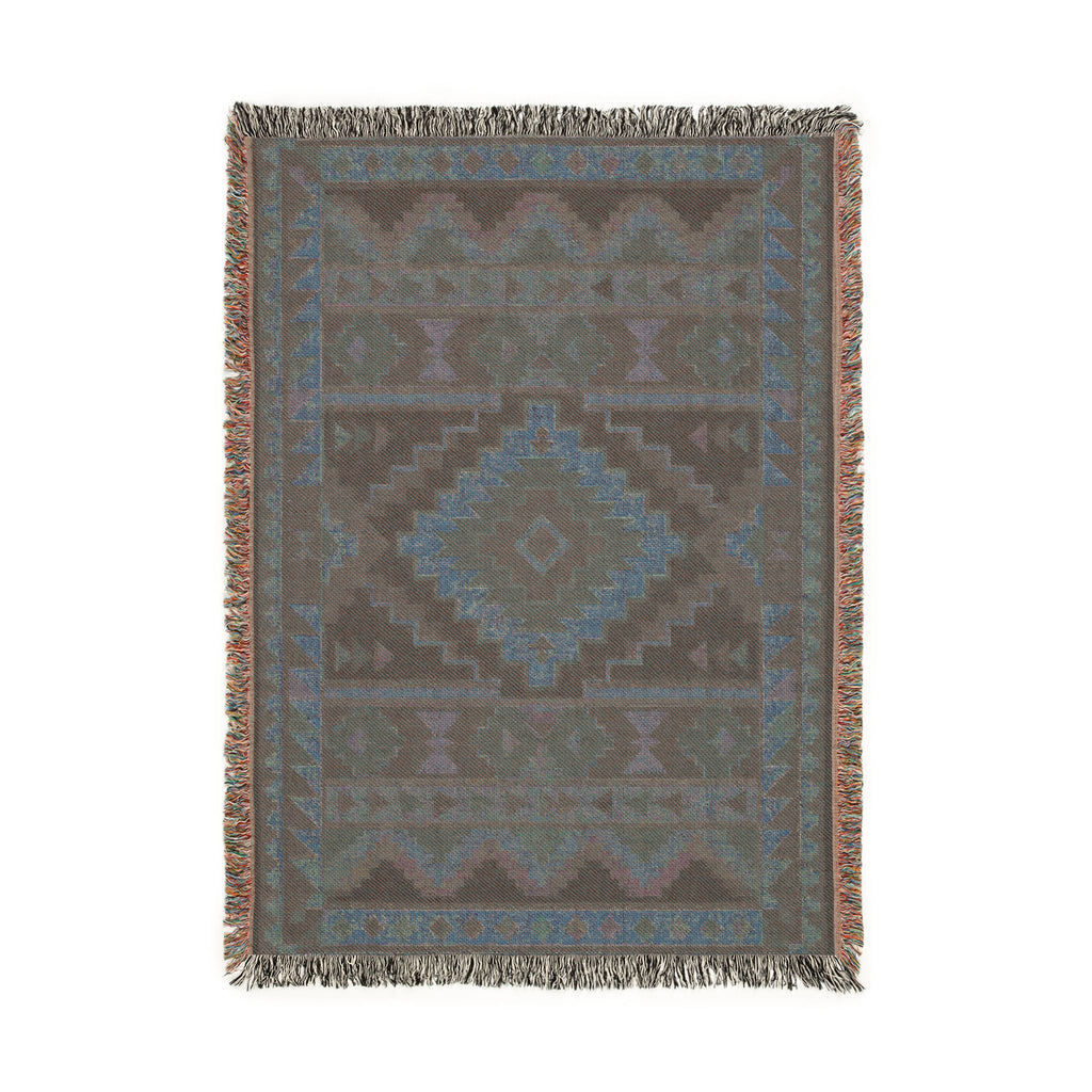 Southwestern Geometric Woven Blanket | Aztec Throw, Tribal Pattern