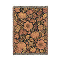 Vintage Floral Pattern Woven Blanket | Boho Floral Throw