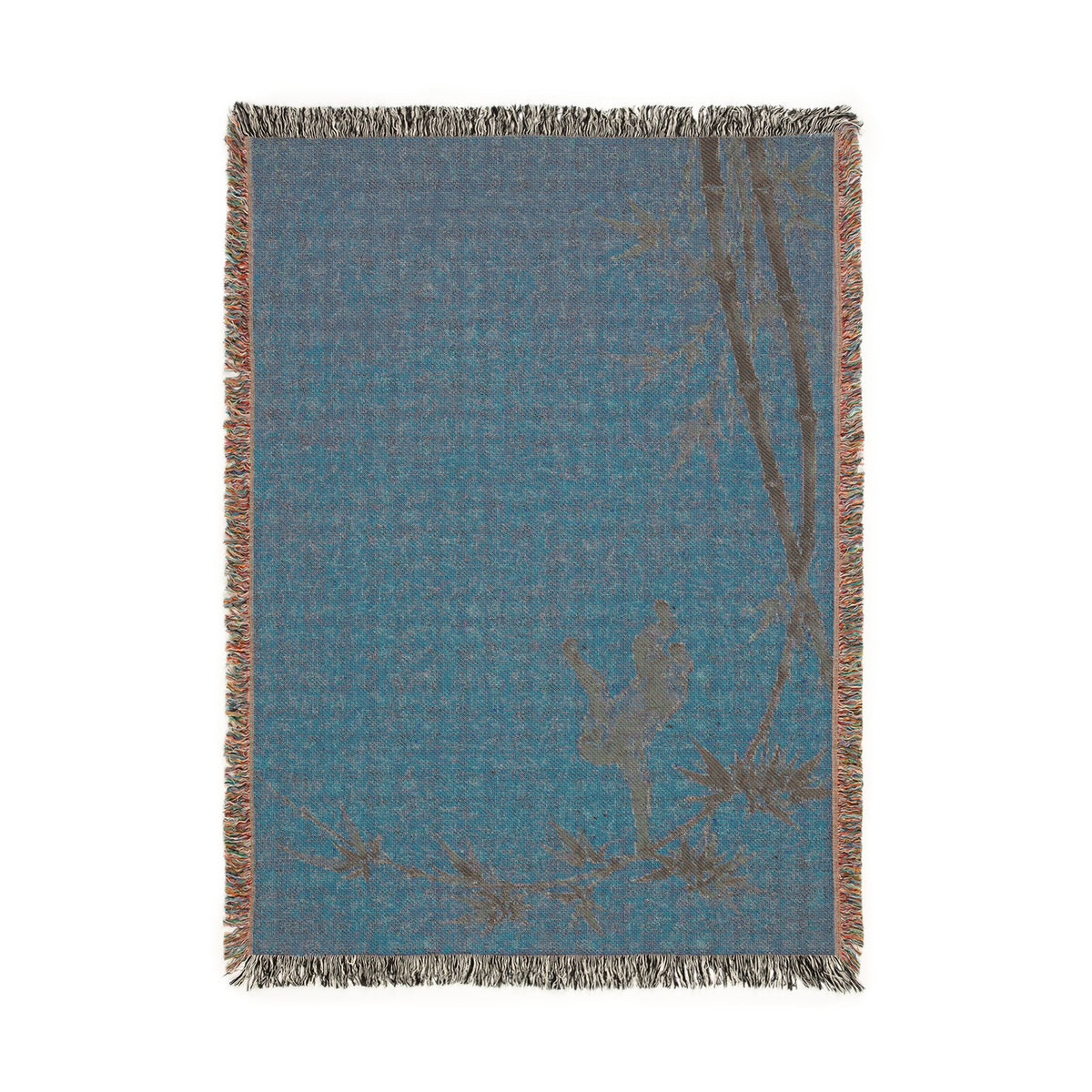 Monkey Branch Woven Blanket | Tropical Primate Tapestry Throw