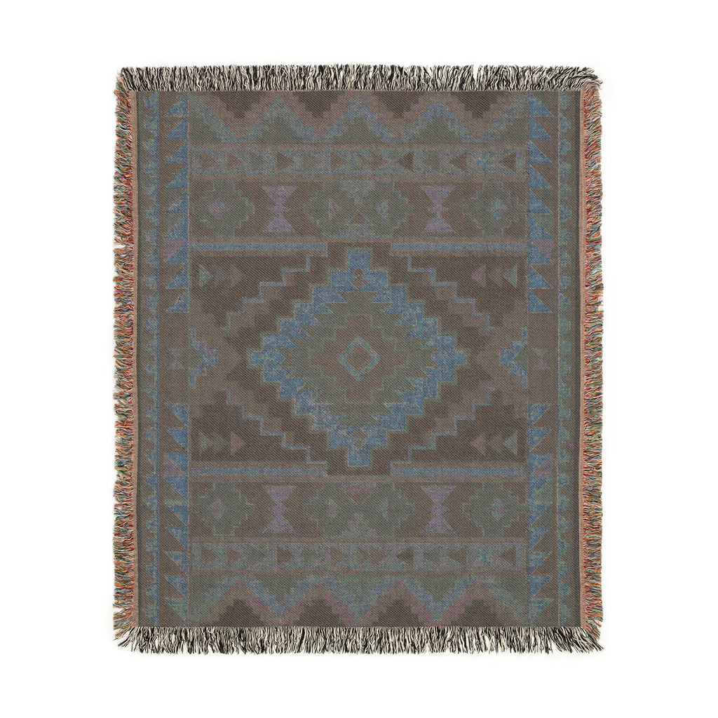 Southwestern Geometric Woven Blanket | Aztec Throw, Tribal Pattern