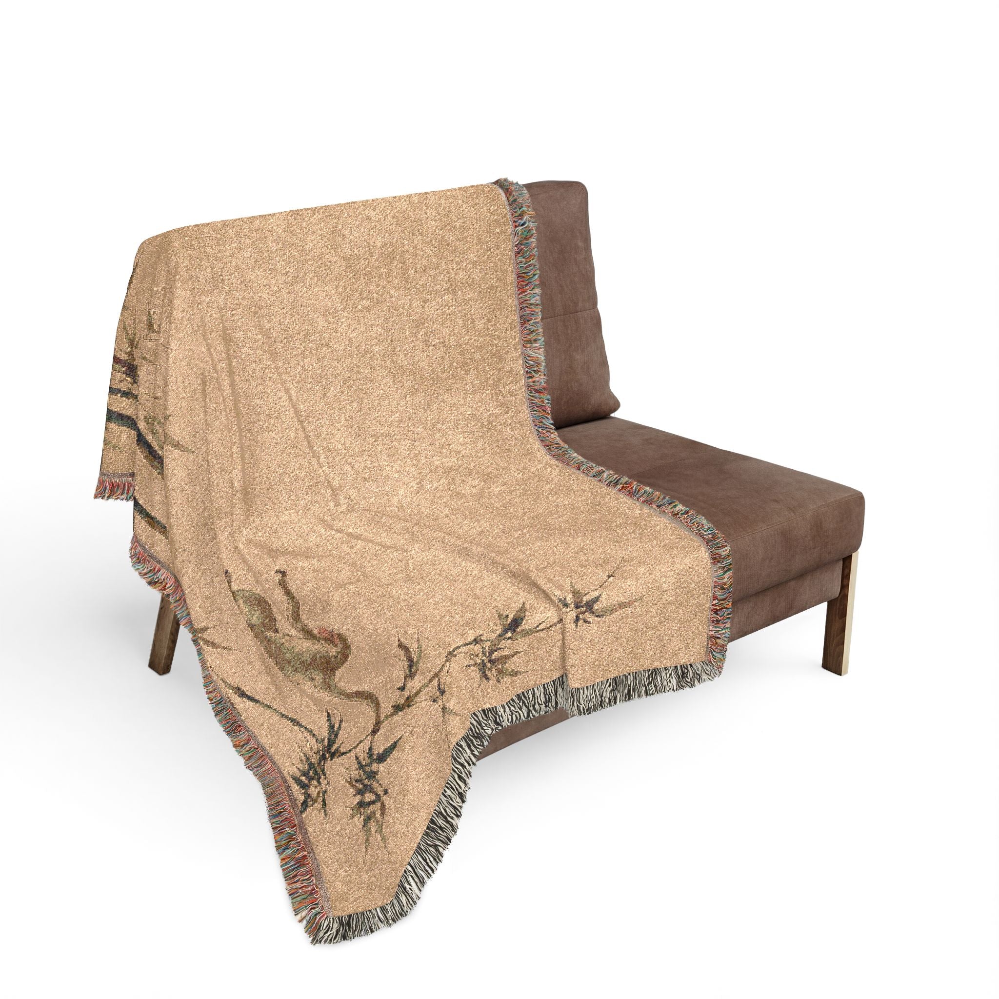 Monkey Branch Woven Blanket | Tropical Primate Tapestry Throw