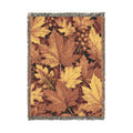Woven Blanket — Autumn Leaves Throw Blanket (Fall Foliage Tapestry)