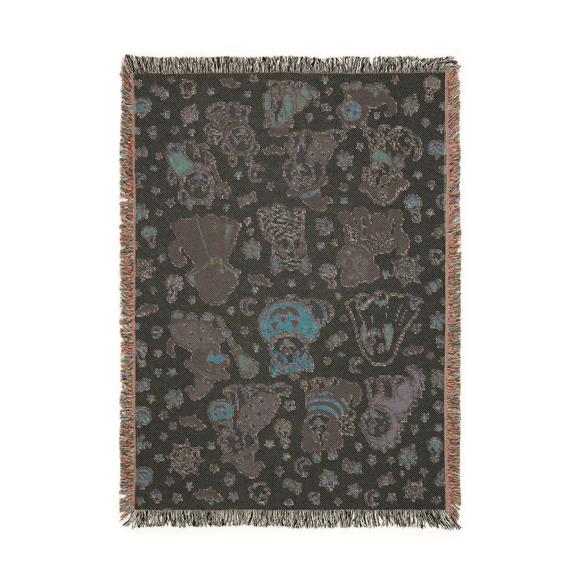 dog Pattern Woven Blanket | Cute Character Throw, Cozy Home Decor